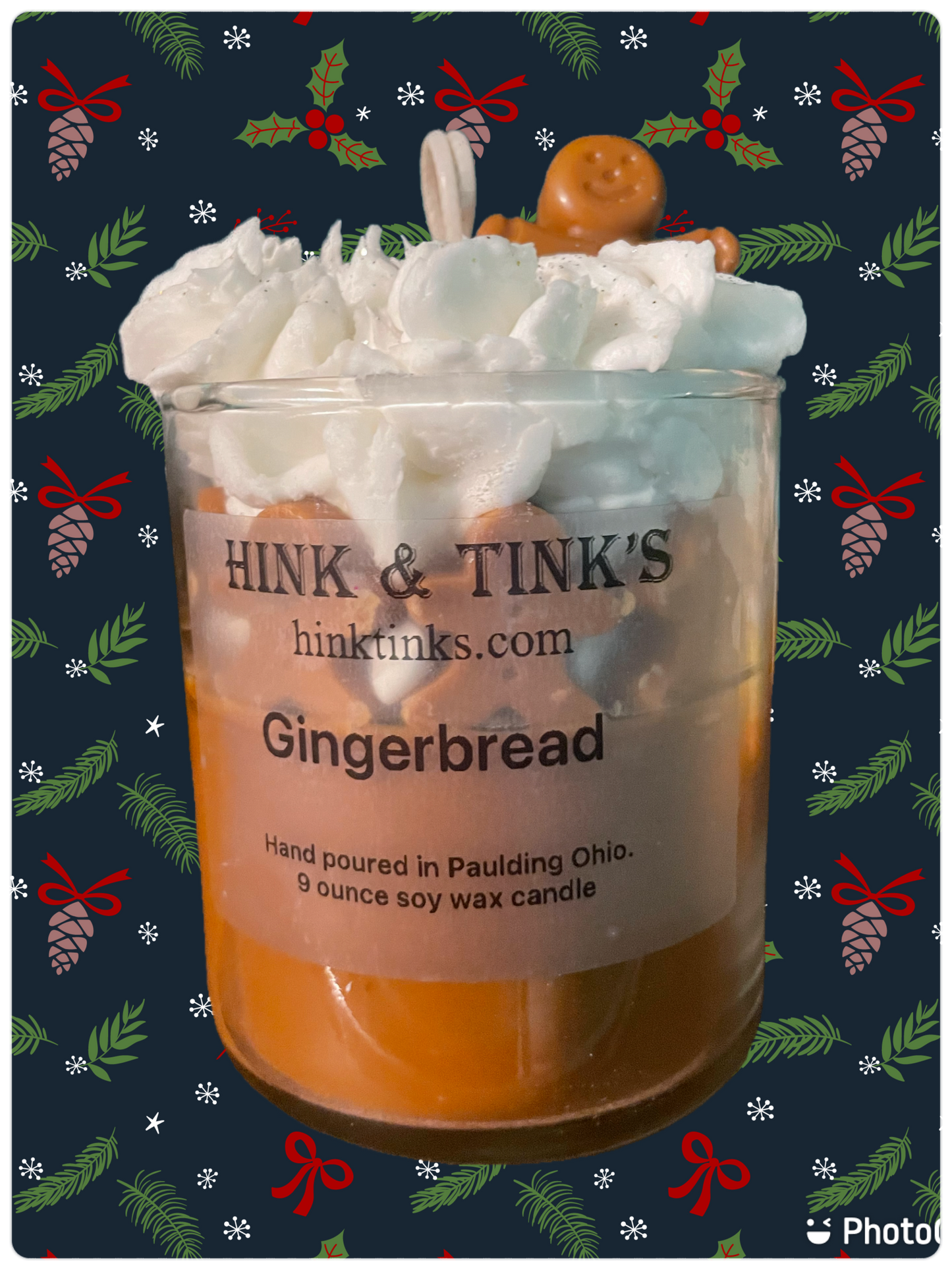 10.5 ounce Gingerbread soy wax candle