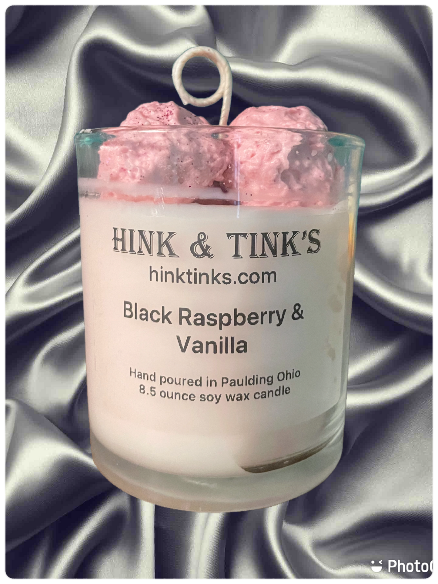 8.5 ounce Black Raspberry & Vanilla soy wax candle