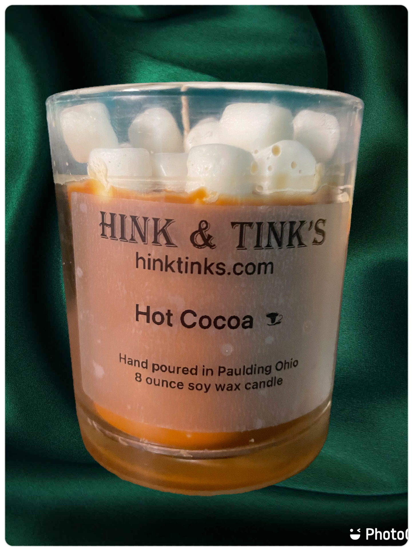 8 ounce Hot Cocoa soy wax candle